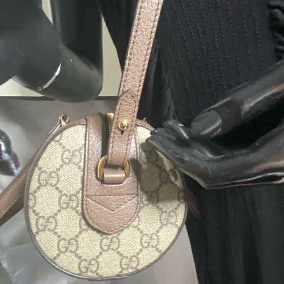 $1300 Gucci Ophidia canvas GG logo Boston barrel mini bag, authentic - Picture 4 of 10